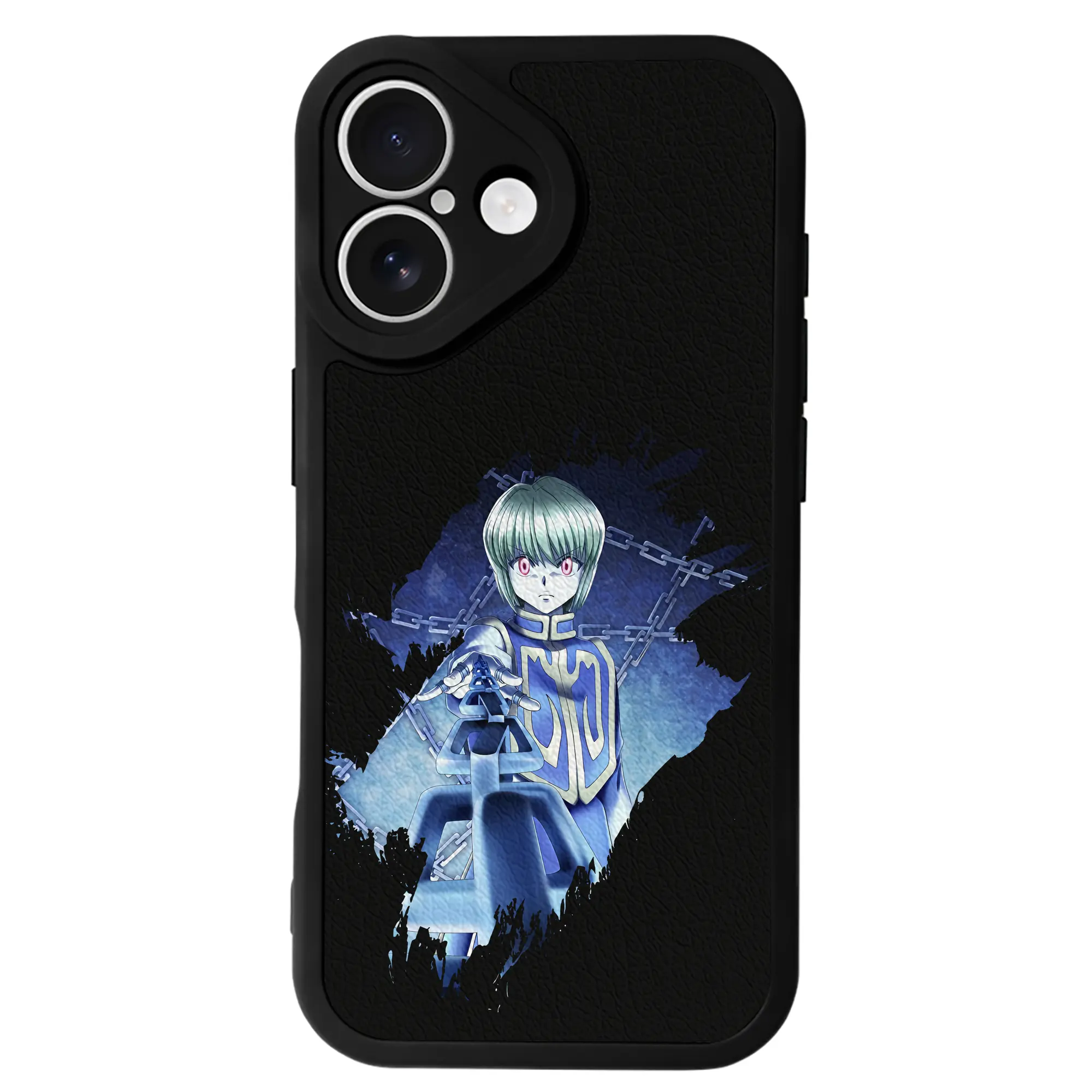 ハンター×ハンター グッズ クラピカ - IPhone 16シリーズ対応 ・ シリコンスマホケース ・ レザー調 ・ 高精度フィット ・ 耐衝撃 ・ ワイヤレス充電対応 ・ 精密カット